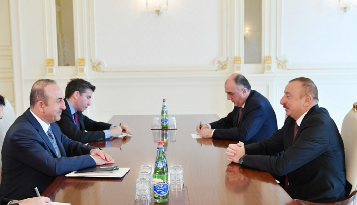   President Ilham Aliyev receives Turkish FM  