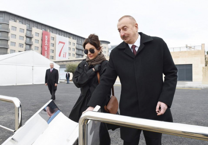 Azerbaijani president, first lady familiarize with projects in White City