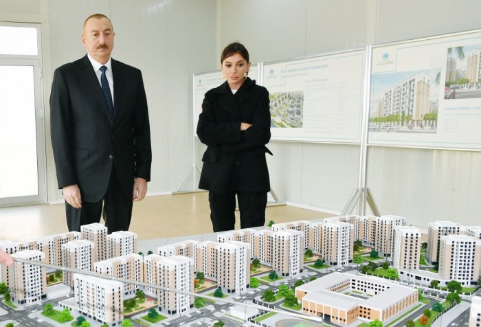  Azerbaijani president and first lady attend opening of Yasamal residential complex 