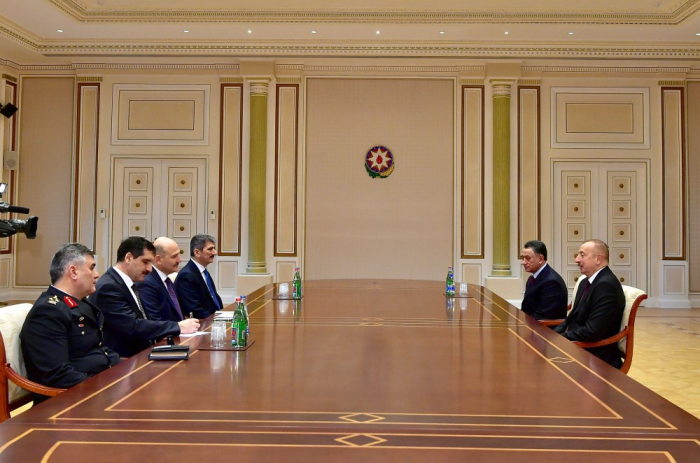   Staatspräsident Ilham Aliyev empfängt türkische Delegation  