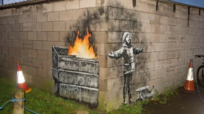 VIDEO: Aparece en Gales una nueva obra de Banksy