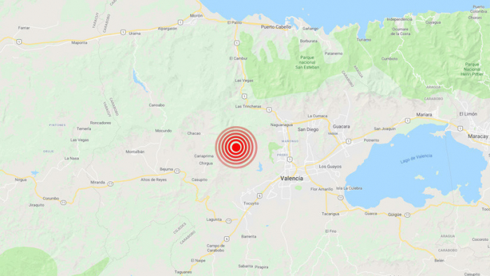 Se registra al norte de Venezuela un sismo de magnitud 3,7