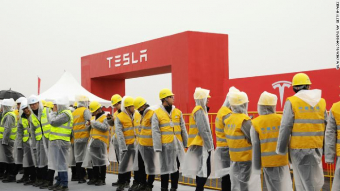   Tesla starts building its huge Shanghai factory to make cars for China  