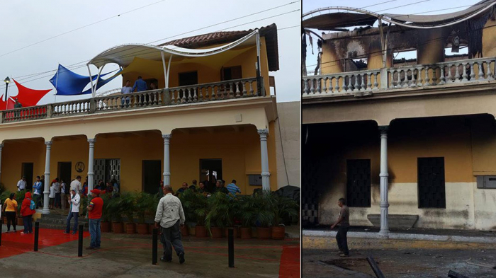 Incendian un centro cultural dedicado a un político chavista en Caracas