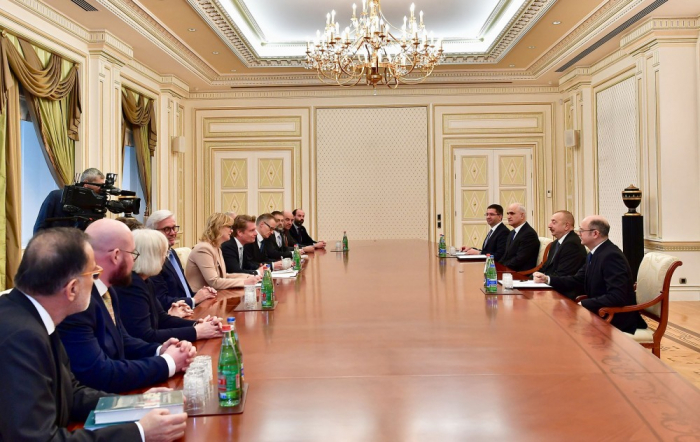  Presidente Ilham Aliyev recibe a la delegación alemana 