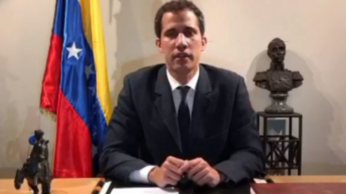   VIDEO:   El opositor Juan Guaidó se dirige a Venezuela con un discurso