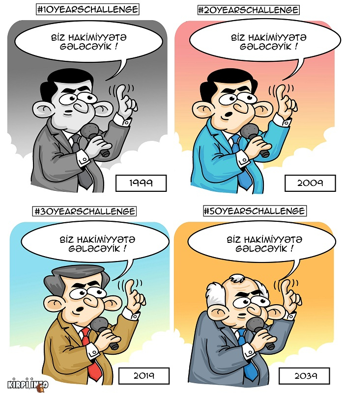 Əli Kərimli: #50yearschallenge - KARİKATURA Əli Kərimli: #50yearschallenge - KARİKATURA