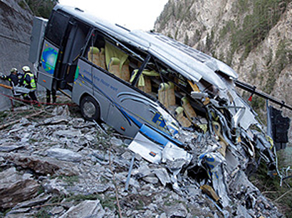 At least 10 killed after bus falls into river in Peru
