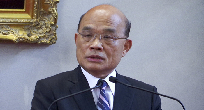 Su Tseng-chang toma juramento como nuevo primer ministro de Taiwán