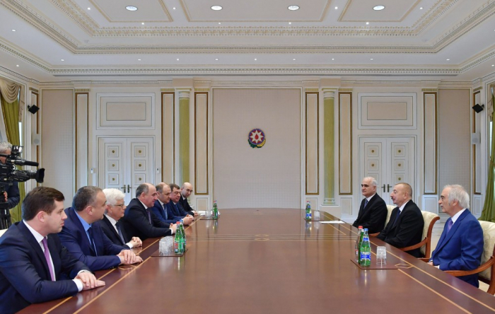   Presidente Ilham Aliyev recibe al jefe del estado ruso de Karachay-Cherkessia  