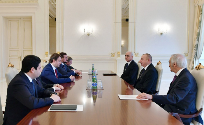  Ilham Aliyev reçoit le ministre russe du Développement économique 
