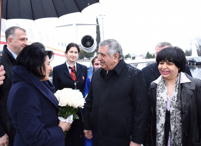  Georgische Präsidentin Salome Surabischwili in Rayon Gakh 