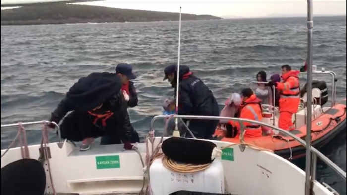 Turkish Coast Guard saves 47 migrants on drifting boat