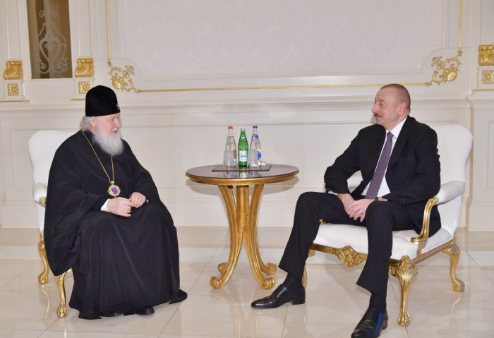 Ilham Aliyev recibe al Patriarca Kirill