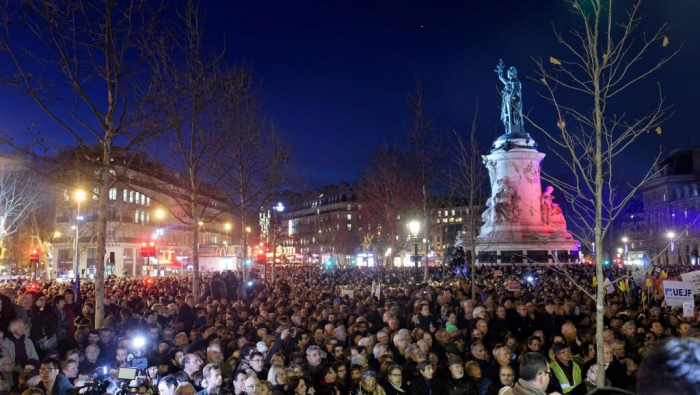   France:  Plusieurs milliers de personnes rassemblées contre l’antisémitisme 