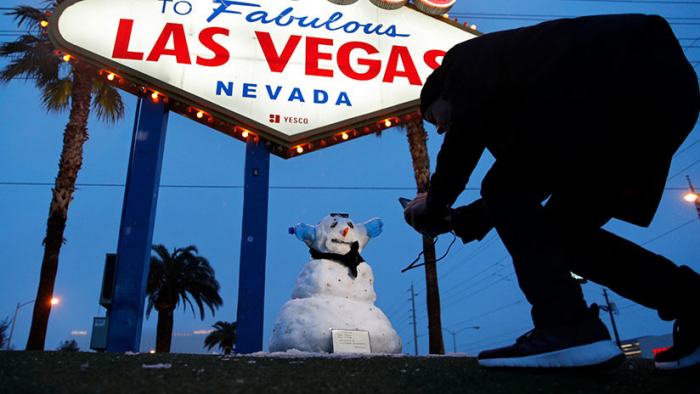   Nieva en Las Vegas por primera vez en más de 10 años  