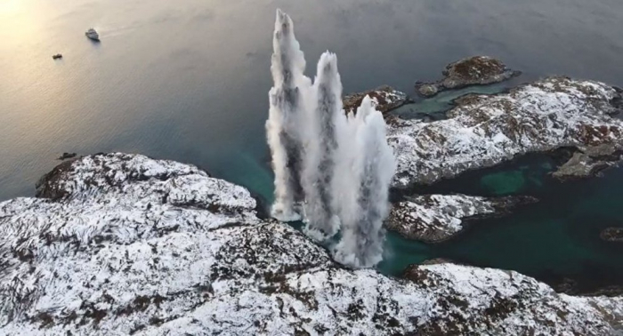 Noruega hace explotar los torpedos de una costosa fragata naufragada (vídeo)