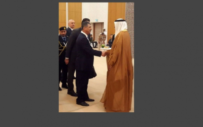   ذاكر حسنوف يجتمع مع وزير دولة الامارات العربية المتحدة  