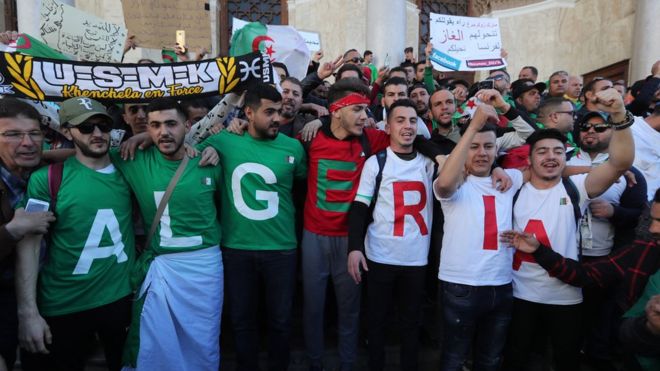 Algerian protests against President Bouteflika 