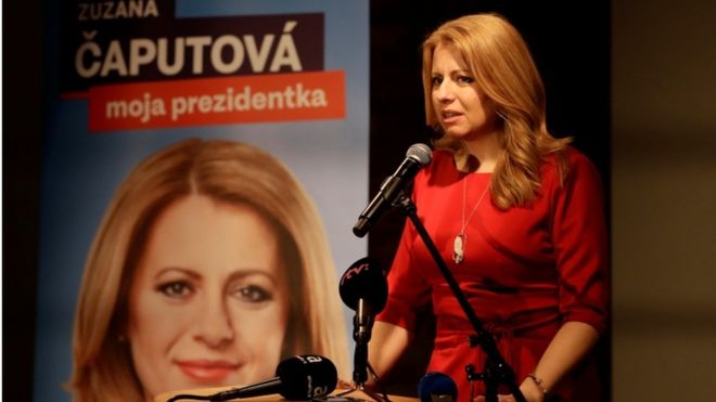 Anti-corruption candidate Zuzana Caputova leads Slovak poll