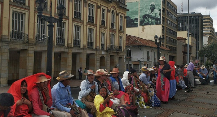 Con marchas, manifestantes protestan contra objeciones a tribunal de paz en Colombia