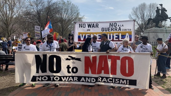   Protesta en Washington contra la OTAN y la interferencia de EE.UU. en Venezuela  