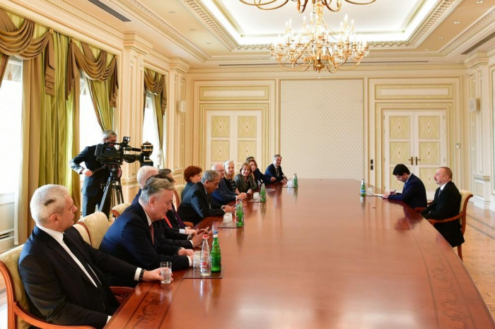   President Aliyev receives members of Board of Trustees of Nizami Ganjavi International Center  