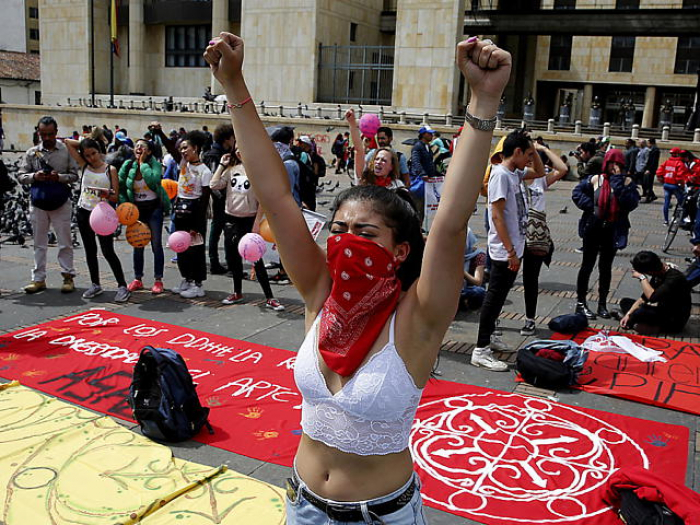 Proteste gegen Regierung in Kolumbien