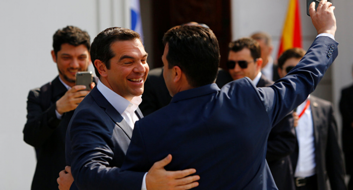 El primer ministro de Grecia llega en una "visita histórica" a Macedonia del Norte