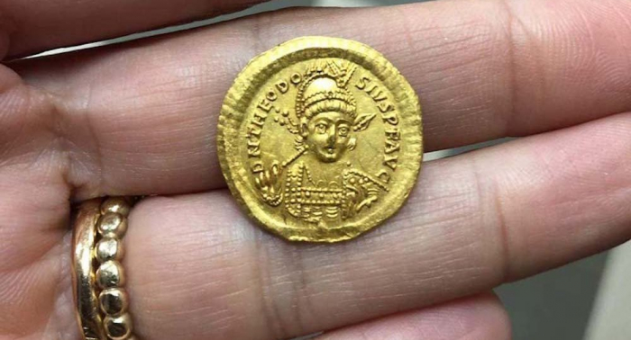Encuentran en Israel una moneda de oro de 1600 años
