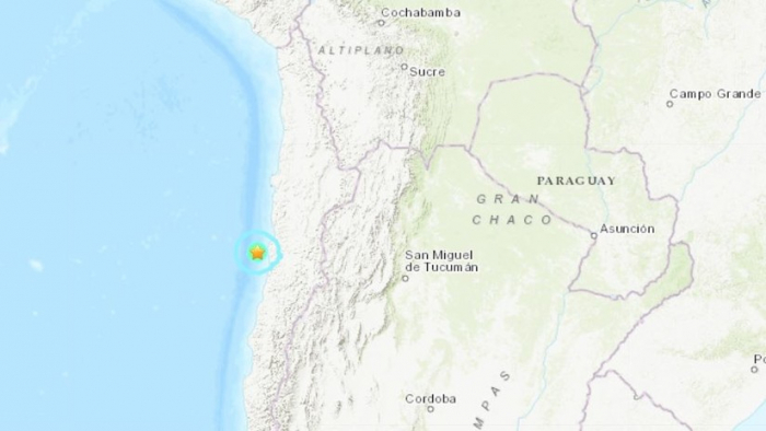   Se registra un sismo de magnitud 5,5 cerca de las costas de Chile  