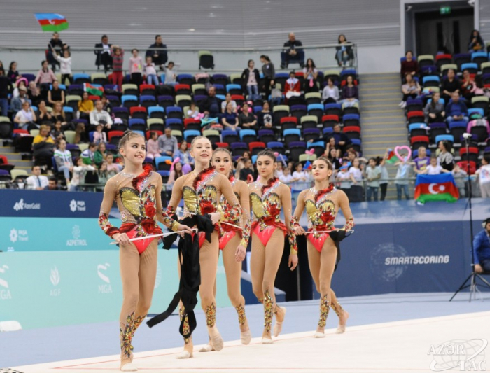  Azerbaijani gymnasts take gold in group exercises at AGF Junior Trophy  