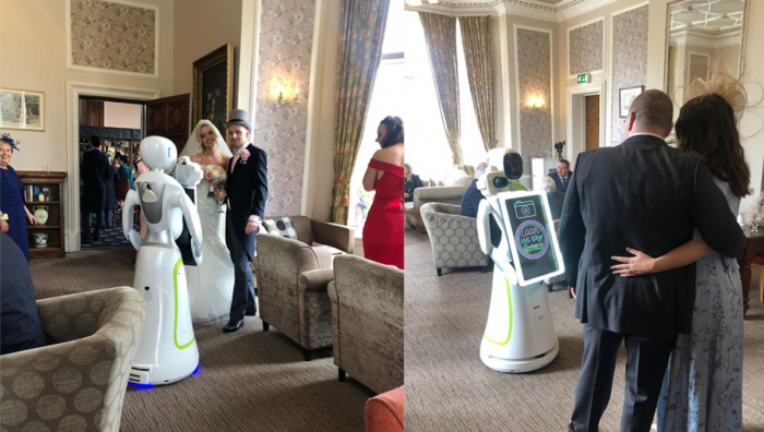 Una pareja contrata a un robot para fotografiar su boda