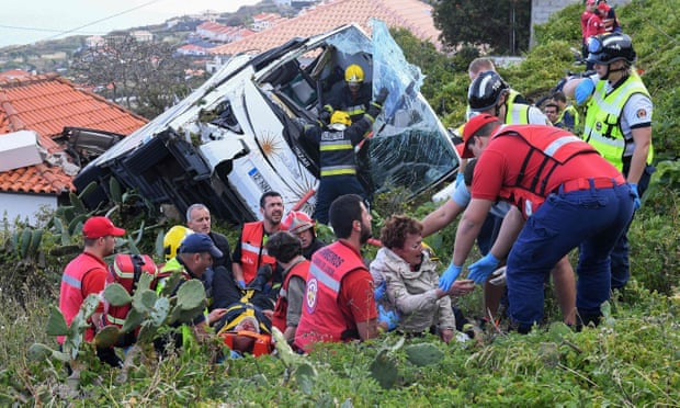 Portugal crash: at least 29 killed on tourist bus in Madeira