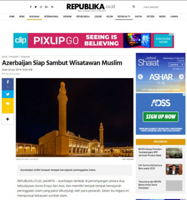   Medios de comunicación indonesios destacan el turismo religioso de Azerbaiyán  