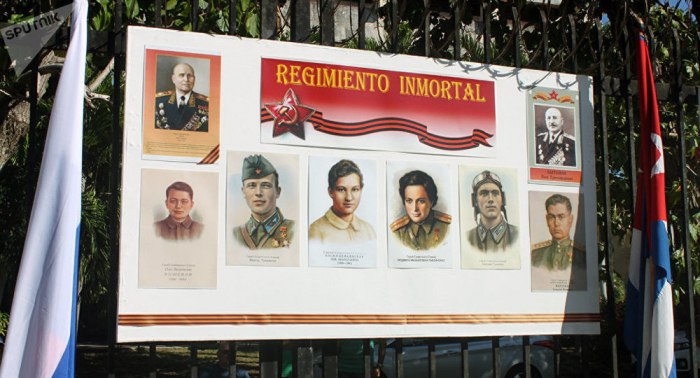 La Habana recuerda al Regimiento Inmortal en el 74 aniversario de la victoria antifascista