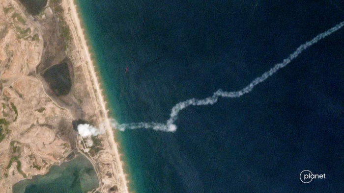  Satellite image shows first North Korean missile test since 2017 