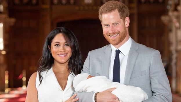   Royal baby: Duke and Duchess of Sussex share first glimpse of son-  VIDEO    