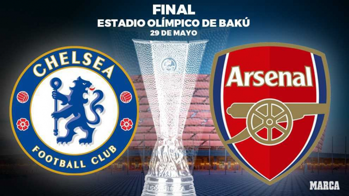  Bakú acogerá el 29 de mayo la final entre Chelsea y Arsenal 