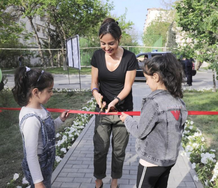   Leyla Aliyeva attends inauguration of another yard redeveloped under “Bizim həyət” project  