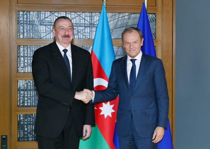   Ilham Aliyev rencontre Donald Tusk à Bruxelles -   PHOTO    