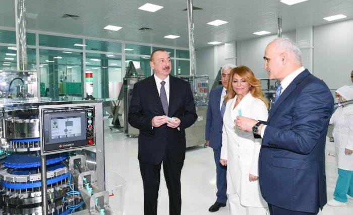  President Ilham Aliyev attends opening of syringe plant in Pirallahi Industrial Park 