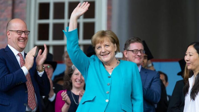 Harvard-Absolventen feiern Merkel