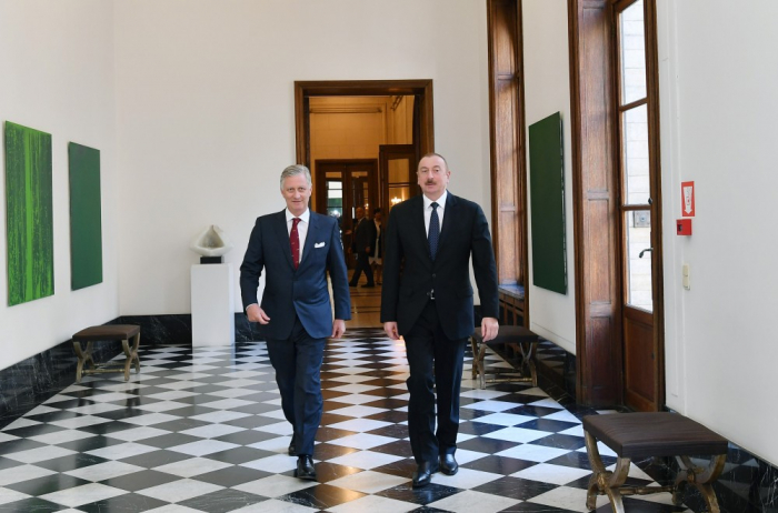   El presidente azerbaiyano Ilham Aliyev se reúne con el rey Felipe de Bélgica en Bruselas  