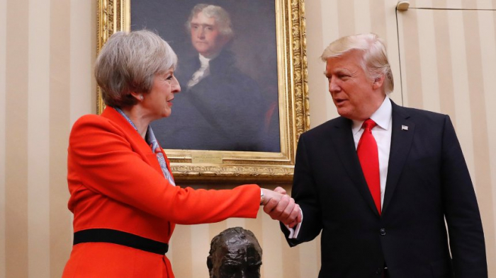 Trump trifft May in London