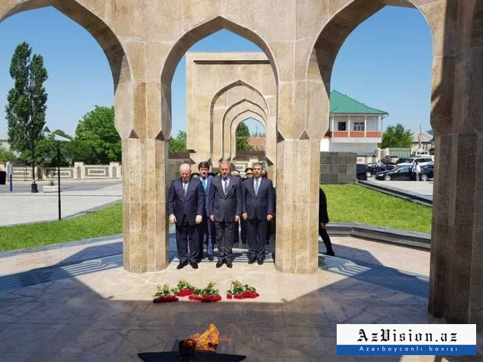  Treffen der aserbaidschanischen, türkischen und georgischen Verteidigungsminister in Gabala 