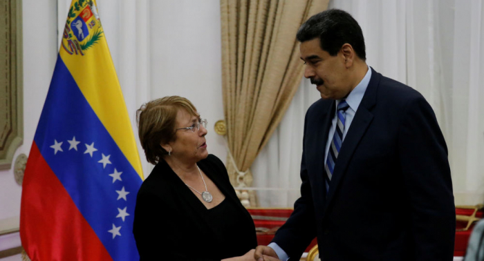 El presidente venezolano Maduro se reúne con Bachelet en Caracas