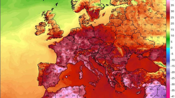 Temperatures of 35-40 Celsius expected to grip Europe next week
