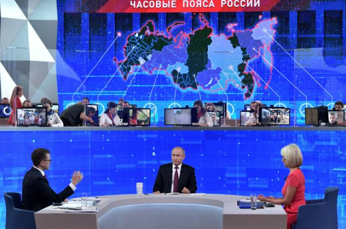 Vladimir Putin gives his annual question and answer session  - VIDEO