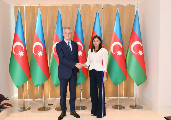   Mehriban Aliyeva se reúne con el ministro de Economía y Finanzas de Francia-   FOTOS    